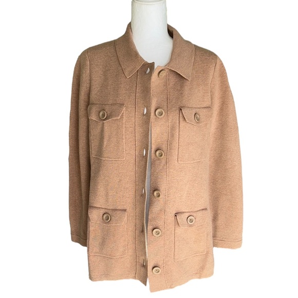 LK Bennett Miranda Camel Knit Belted Cardigan Sweater - M - Picture 16 of 16